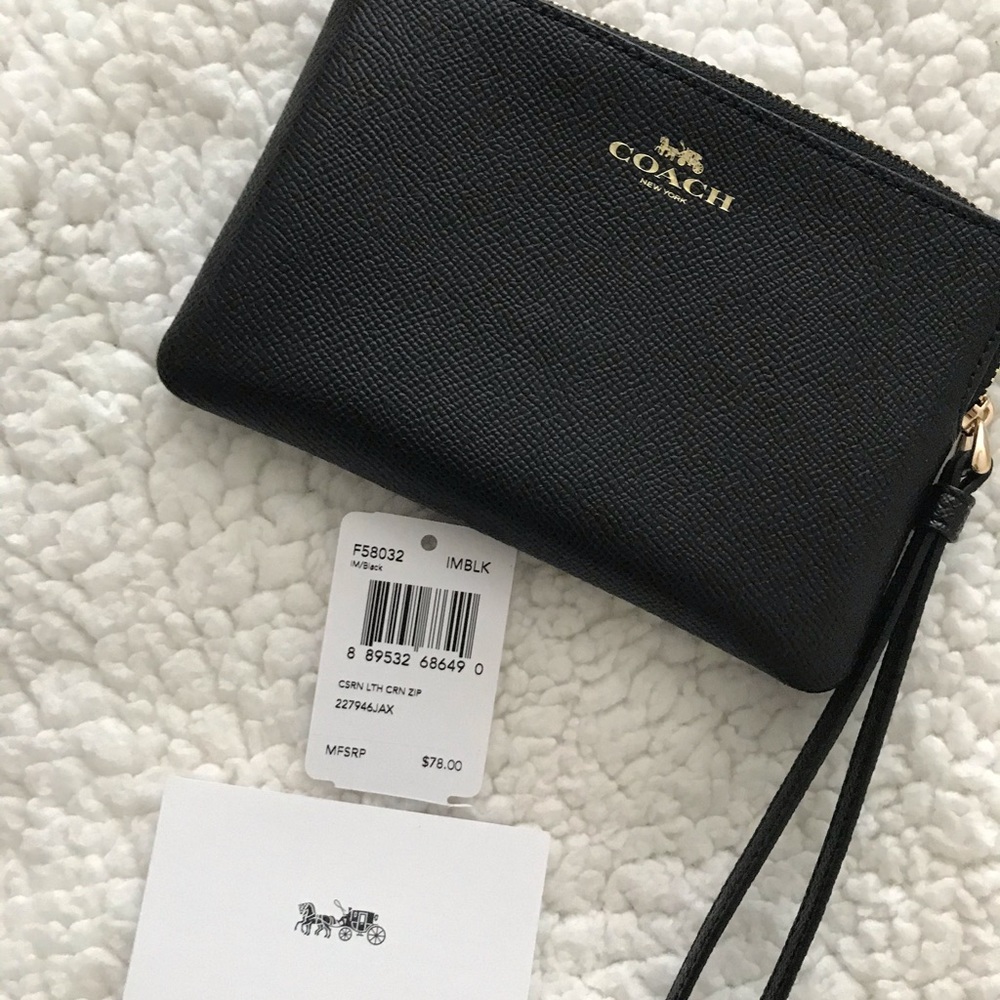 Coach black pouch